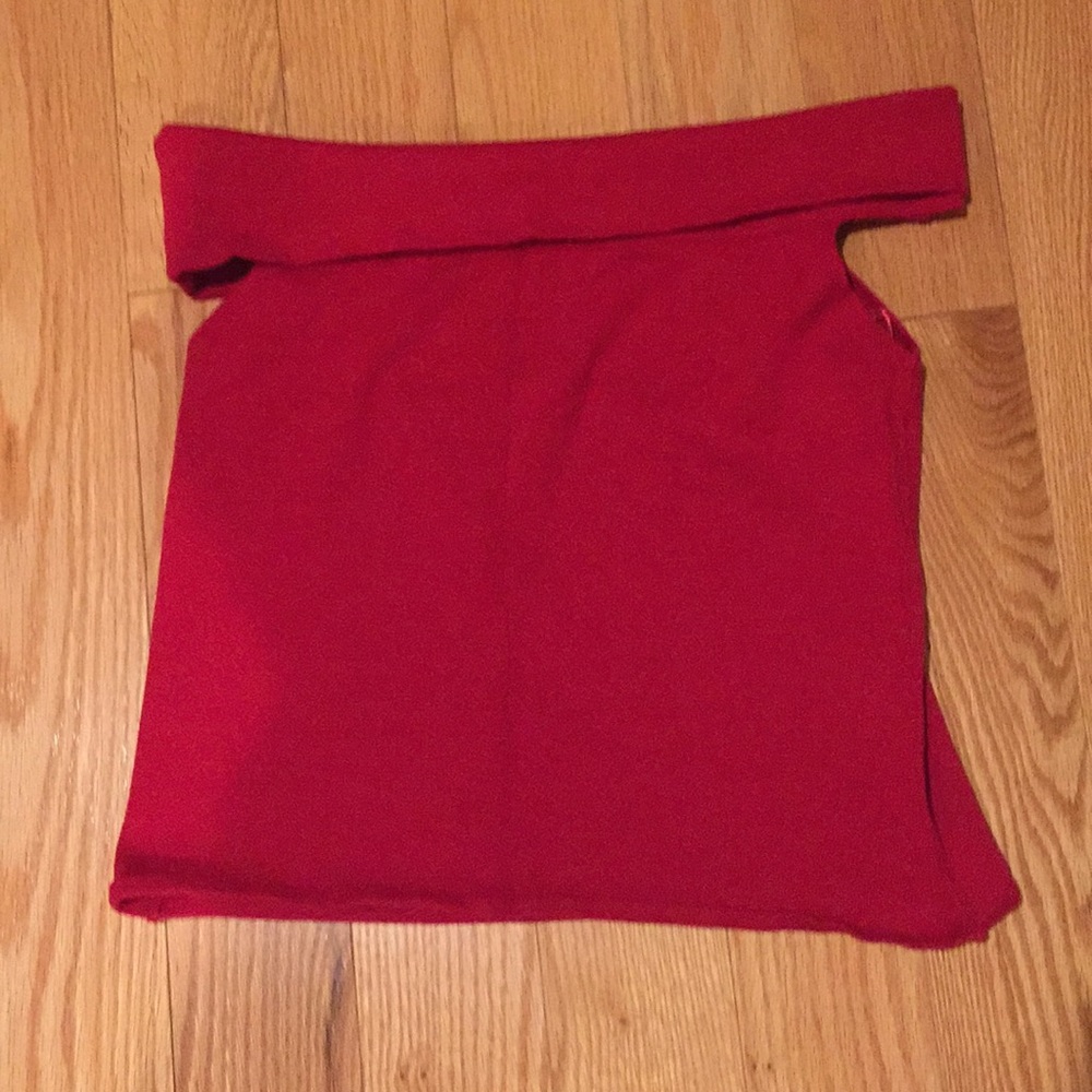 Vintage red off shoulder top